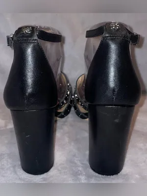 Sam Edelman NWOT Women Size 8 Yasha Studded Black Block Heel Ankle Strap Leather thumbnail 5