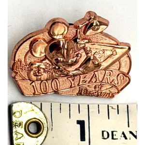 Disney Pin 100 Years of Dreams #99 Mickey Mouse at Animator Desk Copper Tone thumbnail 2