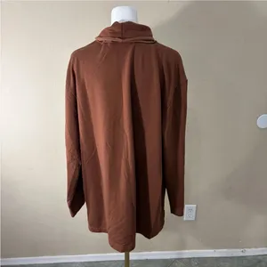 Bryn Walker Tunic Brown Sweater Top L Oversize Bamboo Organic Cotton Lagenlook thumbnail 2