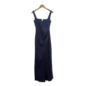 Showpo. Thelma Square Neck Bodycon Maxi Dress in Navy size 2 NWT thumbnail 3