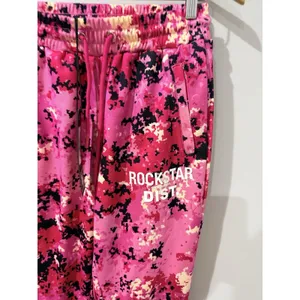 Rockstar Original Juliana Pink Digital Camo‎ Super Stacked Track Pant Sz M R thumbnail 3
