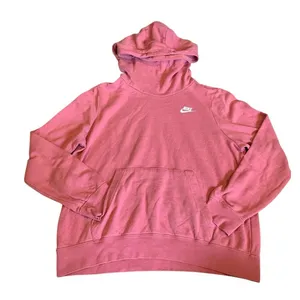 Nike Hoodie Women Medium‎ Pink Pullover Funnel Neck Sporty Athleisure Sweatshirt thumbnail 1