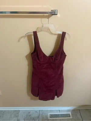 House of Harlow 1960 x Revolve Addie Burgundy Corduroy Mini Dress thumbnail 4