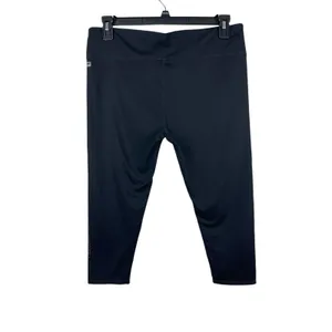 Fablectics Cropped Inspirational Wording Black Leggings XL thumbnail 3