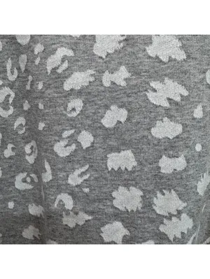 Chico's Collection Jacquard Print Gray Sweatshirt Studded Shoulders 3 (Size XL) thumbnail 5
