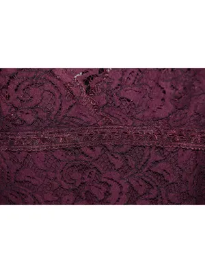 Kimchi Blue Urban Outfitters Burgundy Lace Mini Dress Size 4 V-Neck thumbnail 4