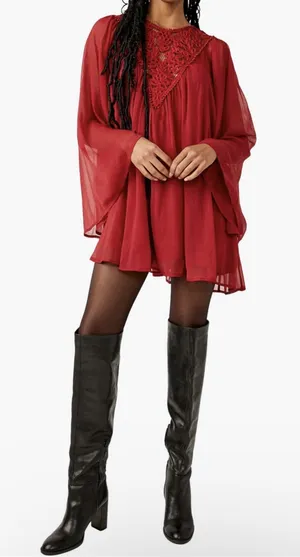 Free People Sunshine Of Love Mini Dress Blended Berry thumbnail 1