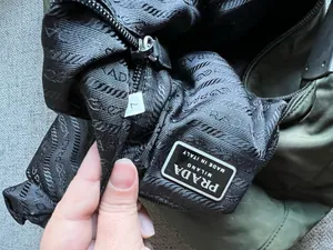 Prada Vintage Nylon Leather Shoulder Bag green thumbnail 10