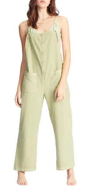 BILLABONG Beach Cruiser Jumpsuit M Avocado $80 Retail EUC thumbnail 1