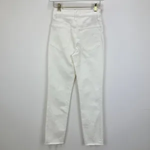 Madewell The Perfect Vintage Jean Tile White High Rise Classic Raw Hem US 23 NWT thumbnail 8