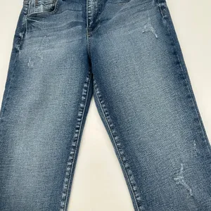 Pistola Jeans Women 27 Blue Cotton Blend Stretch Denim High Rise Cropped Raw Hem thumbnail 5