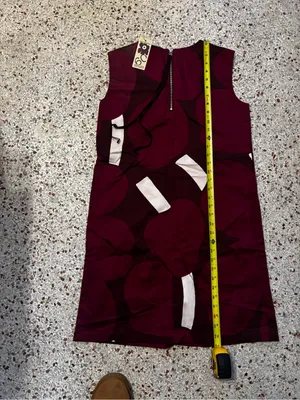 NWT Marimekko Siluetti Unikko Cotton Satin Dress side 34 is US 2 thumbnail 8