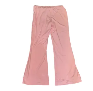 Y2K baddie baby pink bandeau crop top flare pants set thumbnail 5