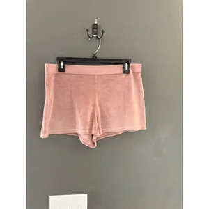 Juicy Couture Womens Velour Pink Rhinestone Logo Sleep Shorts‎ Y2K Large thumbnail 3