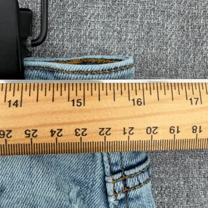 Judy Blue Dad Jean Light Wash Distressed Denim Raw Hem Size 13/31 thumbnail 10