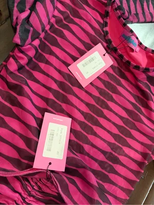 Edikted pink and black geometric-print mesh two-piece set xs thumbnail 6