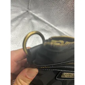 Coach Black Signature Jacquard Small Crossbody Bag Messenger‎ Front Zip Pocket thumbnail 4