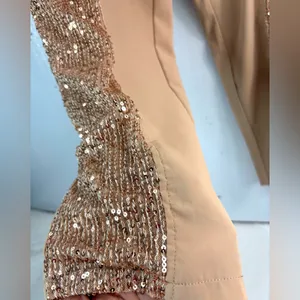 Calista M Sequin Embellished Golden Tan Joggers thumbnail 6