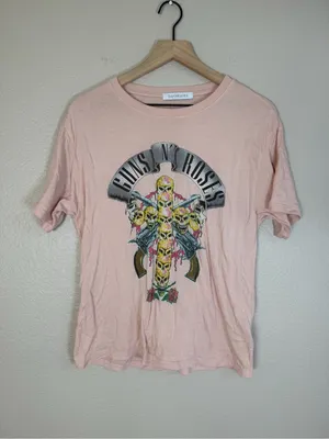 Daydreamer x Revolve Guns & Roses Pink Band Tee Small $90 thumbnail 2