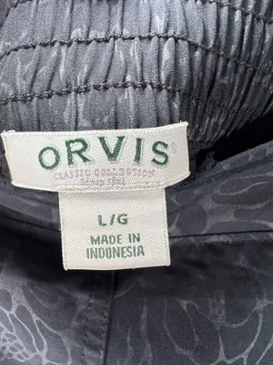 Orvis Travel Skort Skirt Black Rose Embossed Pockets Stretch Athleisure Golf Lg thumbnail 14