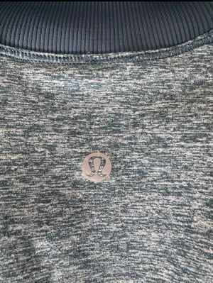 Lululemon Size 2 Always Alert 1/2 Zip Heathered Petrol Blue thumbnail 5