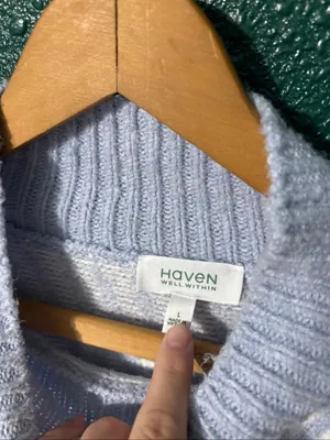 Haven Well Within Sz Large Organic Cotton Jacquard Sweater thumbnail 2