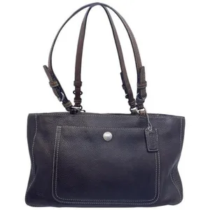 coach medium bag handbag brown leather shoulder ba thumbnail 1