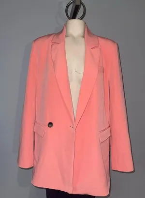 STEVE MADDEN Double Breasted Blazer suit jacket PEACH ROMANCE XSmall thumbnail 1