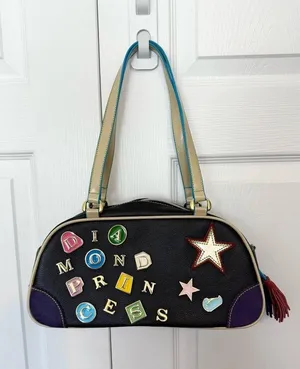 NEW Vintage Y2K Diamond Princess Shoulder Bag Novelty Charm Purse thumbnail 1