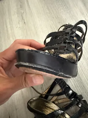 Sam Edelman Black Strappy High Heel Sandals Size 8.5 thumbnail 6