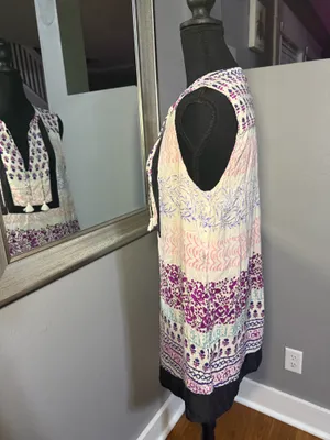 Maeve x Anthropologie Silk Bohemian Mixed Print Tunic Blouse Festival Chic 10 thumbnail 7
