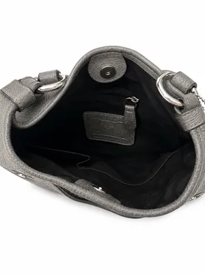 Coach Gray Silver Leather Bag thumbnail 3