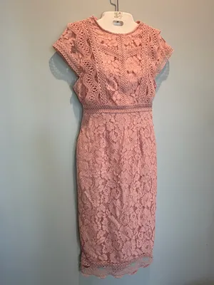 Baltic Born Nessa Lace Blush Midi Dress size Small New With Tags thumbnail 12