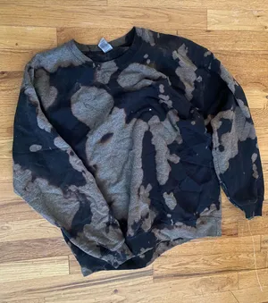 Reverse Tie-Dye Gildan long sleeve sweatshirt  thumbnail 1