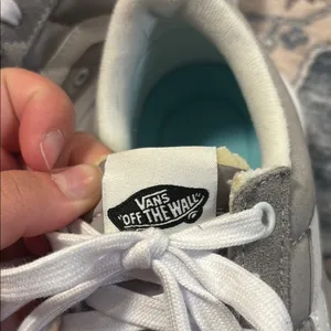 Vans Gray and White Old Skool Sneakers with Suede and Canvas Upper thumbnail 2