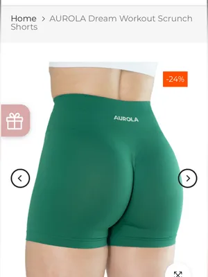 AUROLA Dream Workout Scrunch Shorts Size M Green Size M thumbnail 4