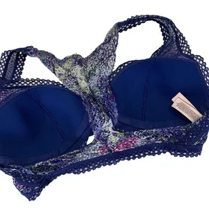 Victorias Secret Lace Bralette Blue XS Romantic Lingerie Y2K thumbnail 3