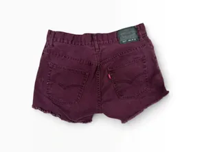 Levi's Women's eggplant purple Denim High-Waisted 511 slim shorts thumbnail 4
