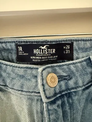 Hollister Ultra High Rise Patchwork Dad Jeans 3R 26x31 thumbnail 4