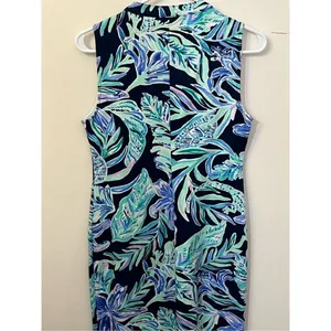 Lilly Pulitzer NWOT Sherryn Shift Dress Navy Ready Set Gecko Small thumbnail 2
