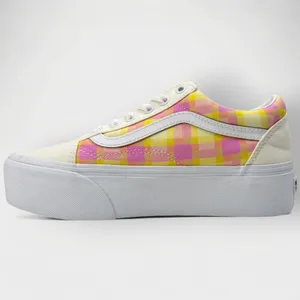 Vans Old Skool Stackform Pastel Plaid Platform Shoes Womens 7.5 thumbnail 3