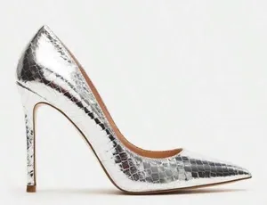 Steve Madden Silver Snake Skin Heels thumbnail 1