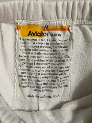 Aviator Nation White Sweatpants with Rainbow Side Logo Size M thumbnail 9