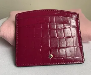 Kate Spade Sylvia Croc Embossed Cardholder Wallet- Berry Blitz thumbnail 4