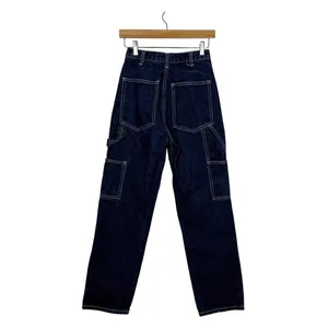 John Galt Ariana High Waist Loose Carpenter Jeans Small Blue Denim Utility Baggy thumbnail 4