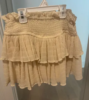 Cream mini skirt Yellow thumbnail 1