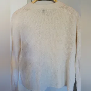 Aritzia Wilfred Alpaca & Wool Cozy Cream Sweater Size L thumbnail 3