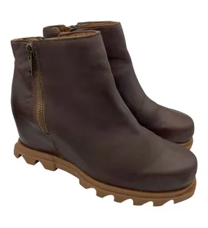 Sorel Joan of Arctic wedge III brown waterproof full-grain leather boots 7.5 thumbnail 1