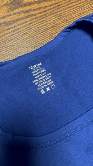New Mix Cobalt Blue Fitted Scoop Neck Baby Tee Size M thumbnail 5