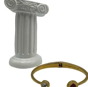 Kate Spade Spot The Spade Cuff Hinged Bangle In Sweetheart Pink/Gold thumbnail 3